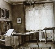 schumann s study at his home in zwickau, johannes brahms
